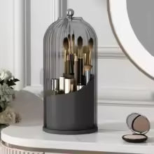 Clear Spin Makeup Brush Caddy