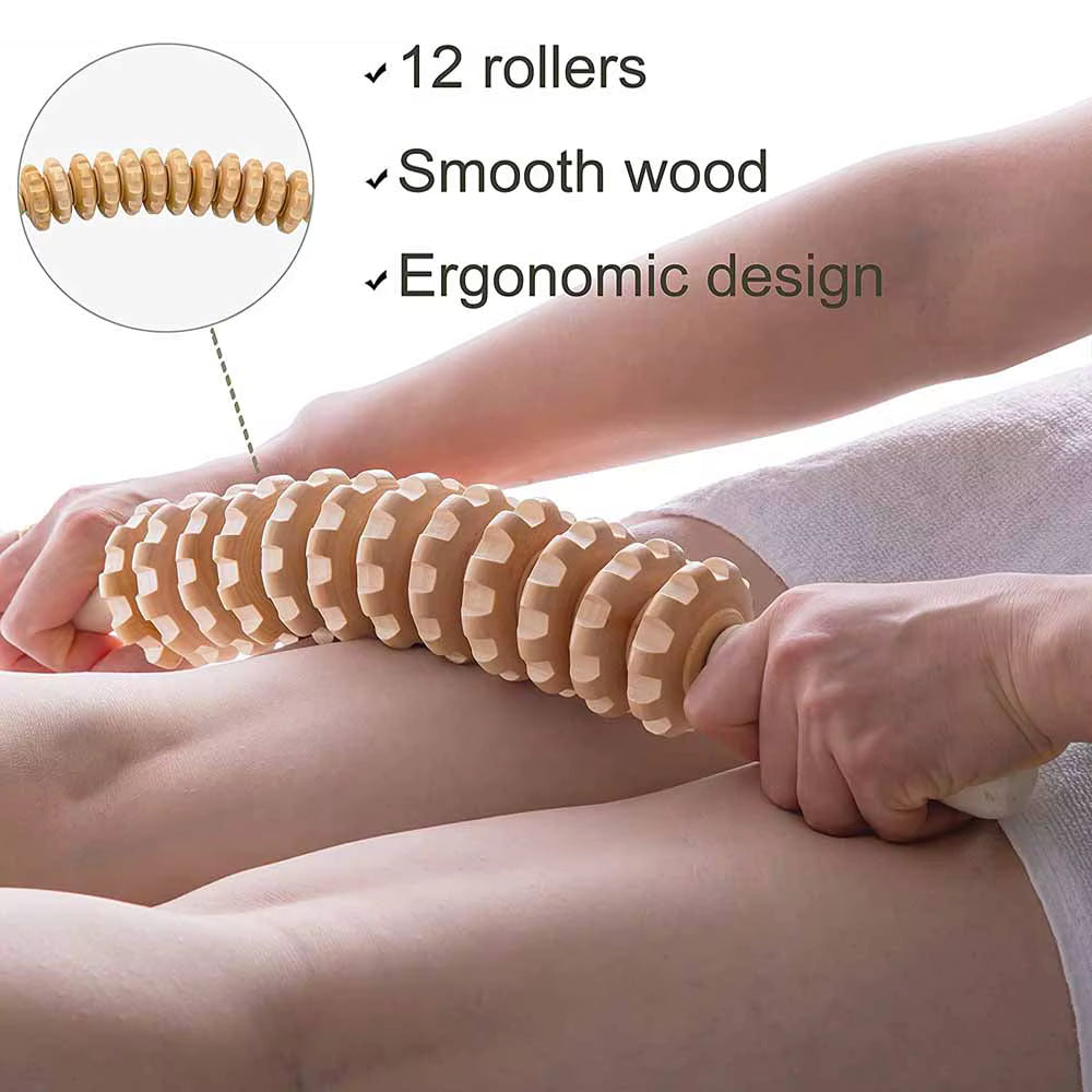 Wooden Muscle Recovery Roller Pro