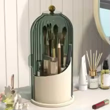 Clear Spin Makeup Brush Caddy