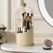 Clear Spin Makeup Brush Caddy