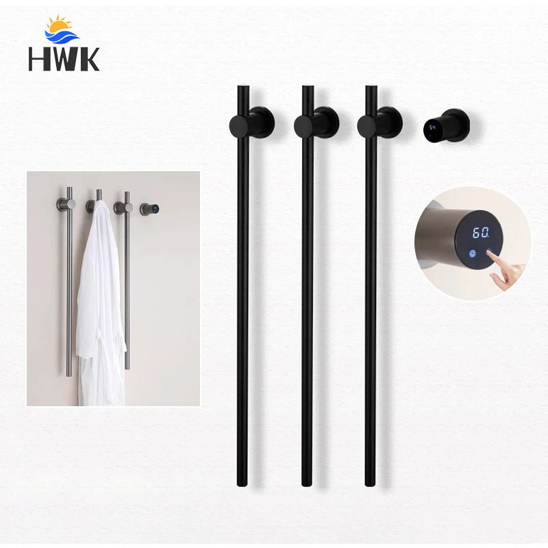 Black Smart Towel Warmer Rack