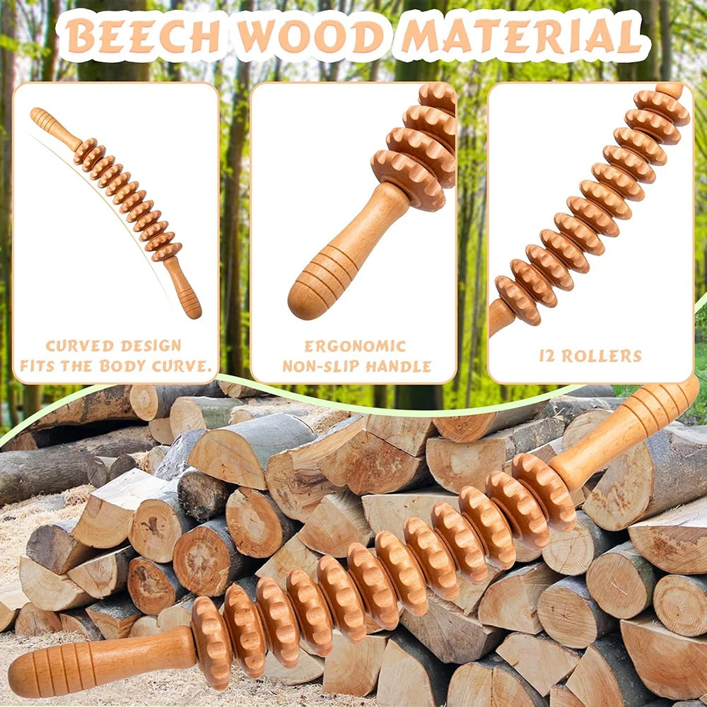 Natural Wood Trigger Roller Stick